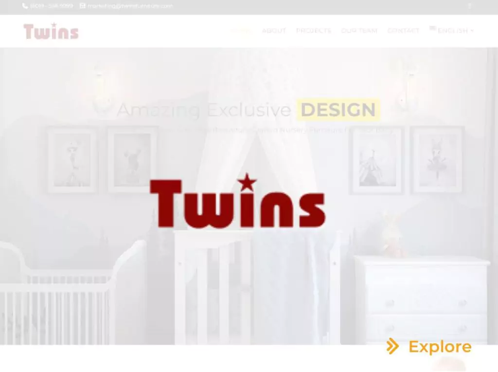 Custom Webdesign for Twins Furniture